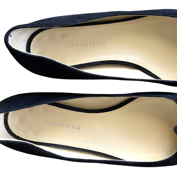 SARAH FLINT Gustavia Women's Size 39/US 8.5 Black Suede Leather Flats Italy - Picture 7 of 9